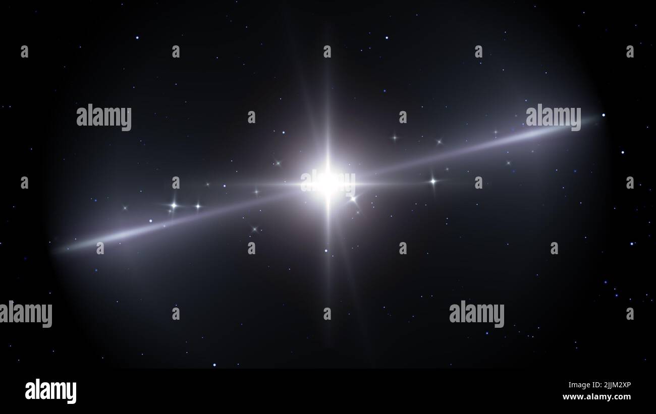 An illustration of a starfield light phenomenon, perfect background Stock Photo
