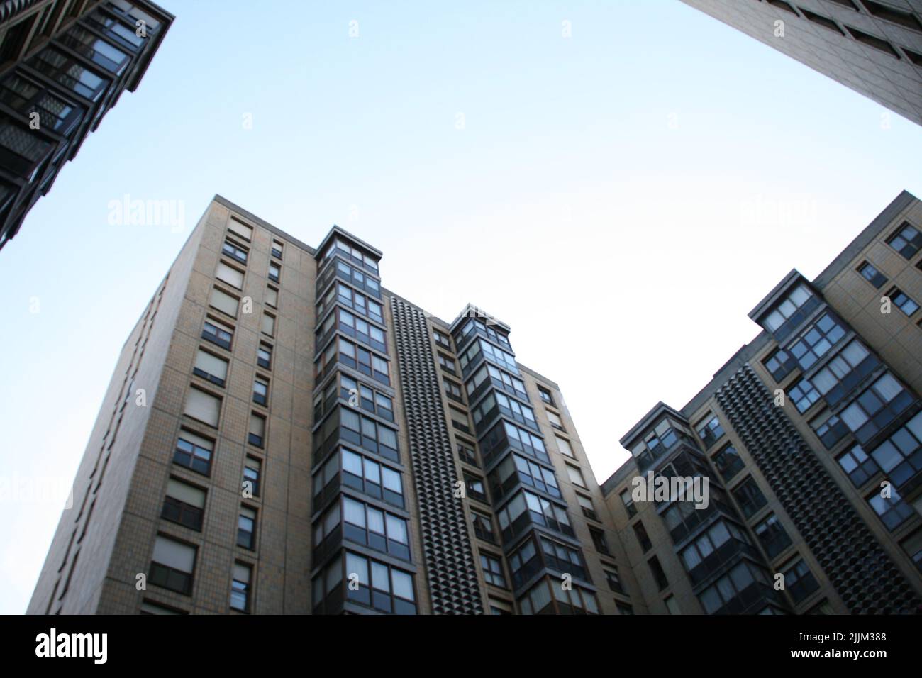 A low angle shot of high rise residential buildings in Bilbao, Spain ...