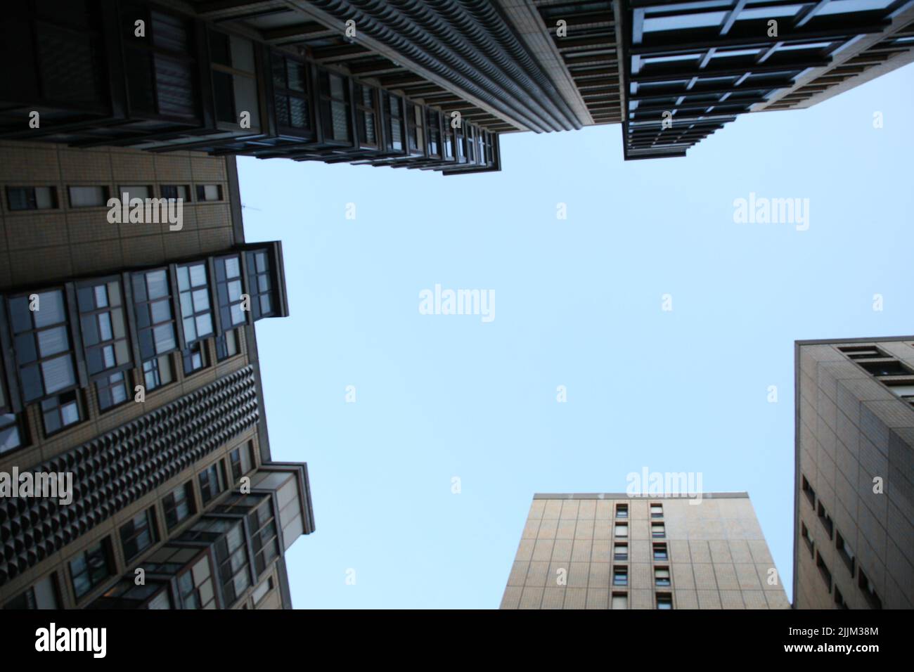 A low angle shot of high rise residential buildings in Bilbao, Spain ...