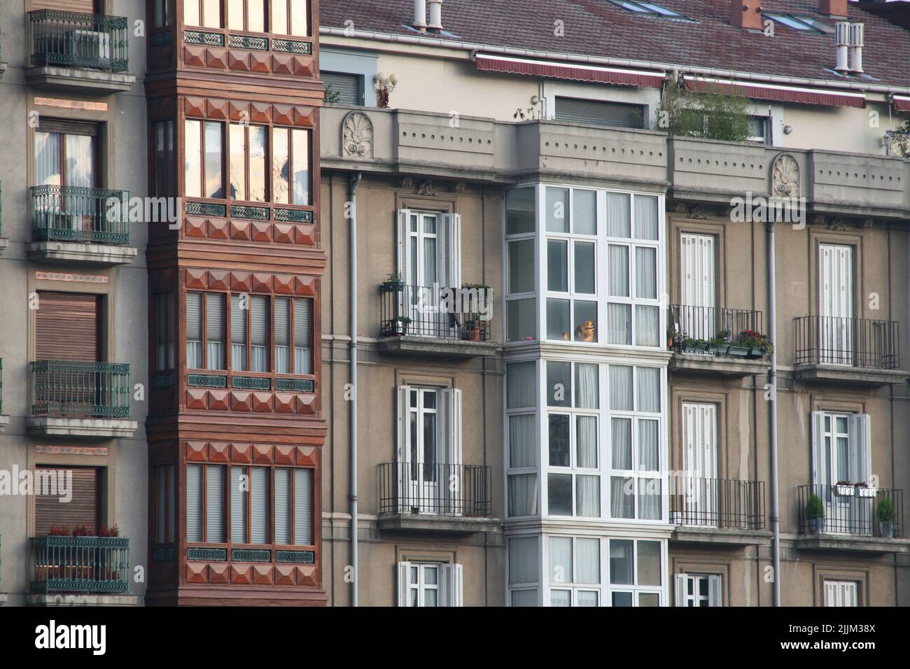 The apartment buildings in Bilbao Stock Photo - Alamy