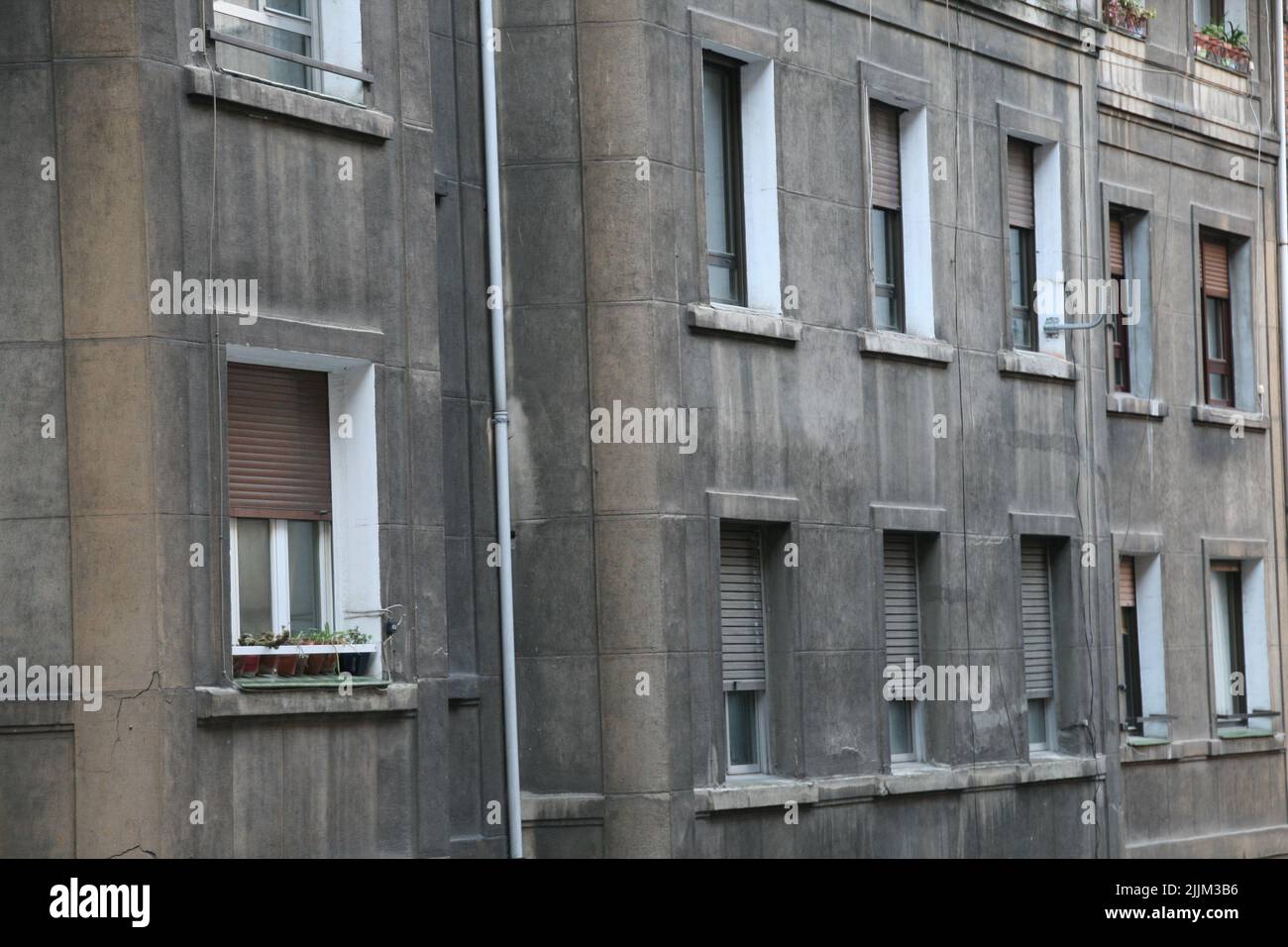 The old residential building in the daylight in Bilbao Stock Photo - Alamy