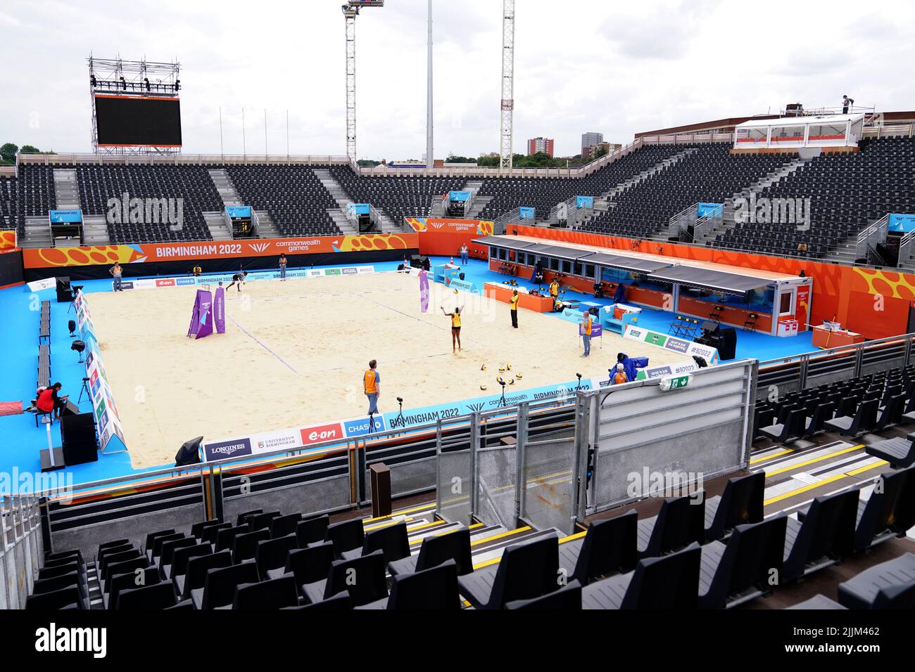 The Vanuatu team during a Beach Volleyball practice session at the