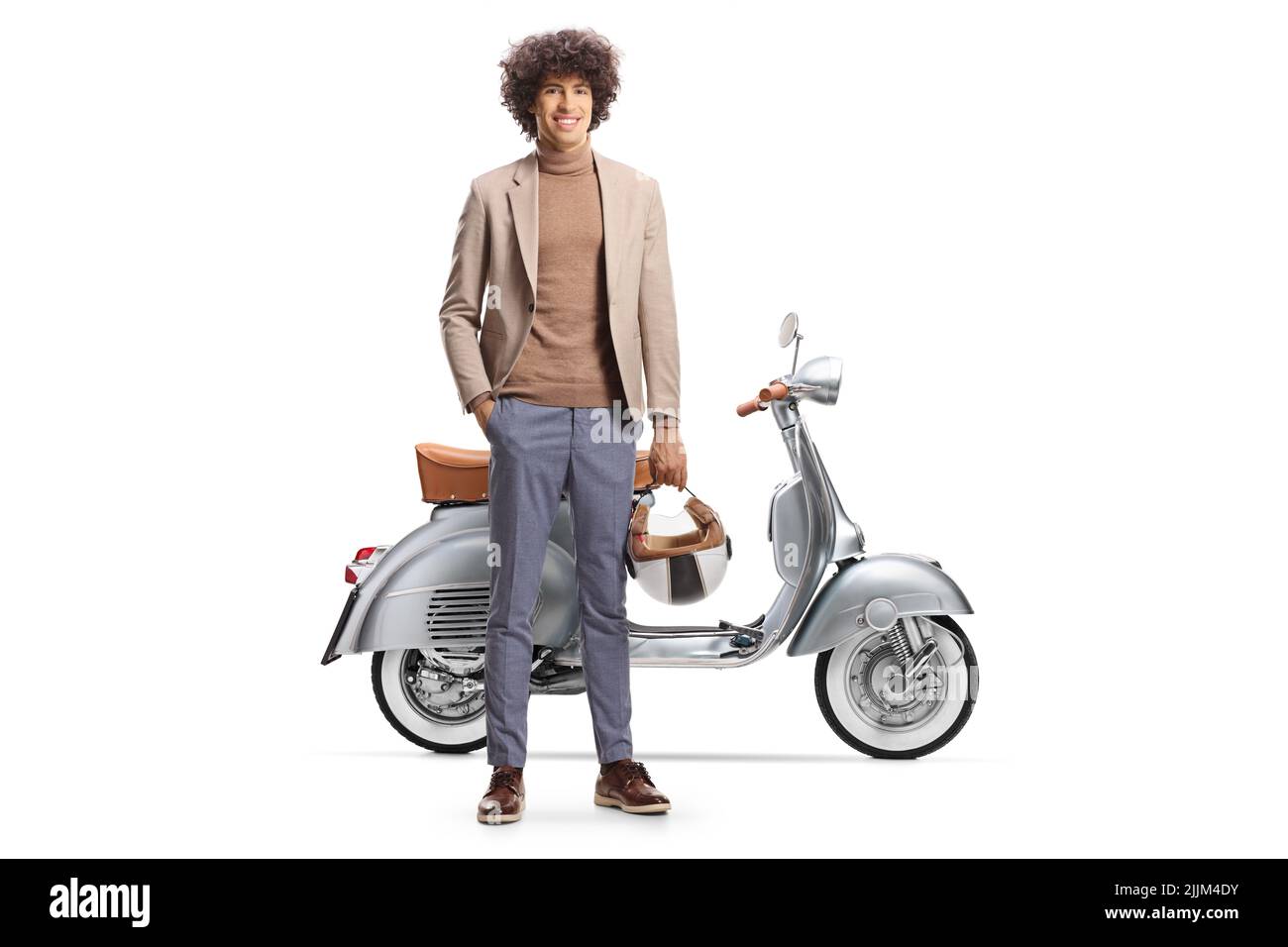 Man standing and scooter moped hi-res stock photography and images - Alamy Man standing and scooter moped hi-res stock photography and images - Alamy