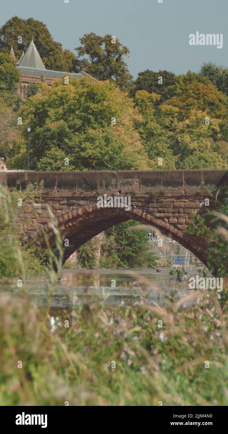 a photo of old stone bridge over chester river Stock Photo - Alamy
