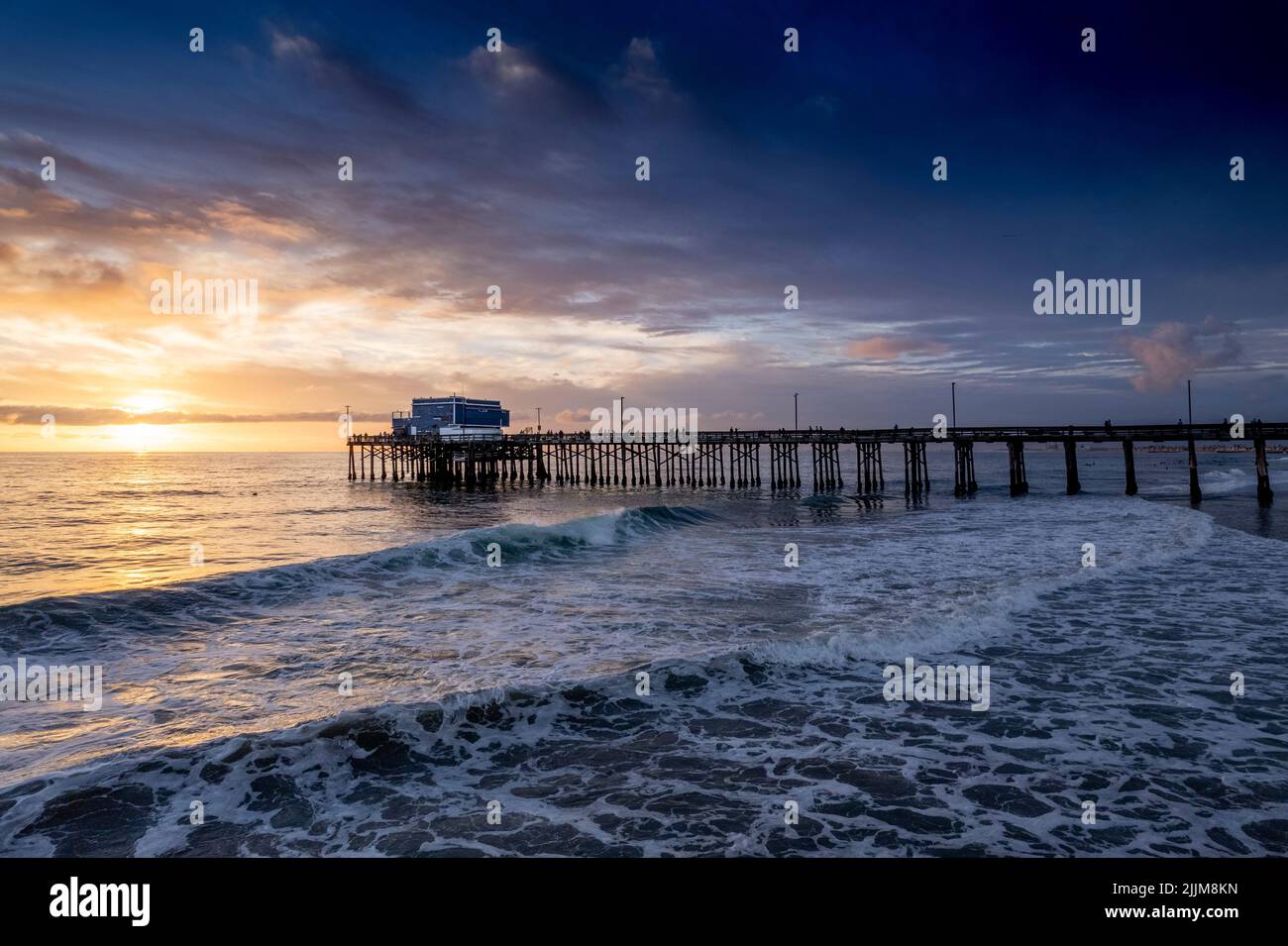 A closeup of Newport Beach in California Stock Photo
