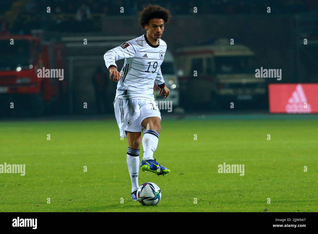 A player of German team Leroy Sane during FIFA World Cup group stage qualification match VS Armenia in Yerevan, Armenia Stock Photo