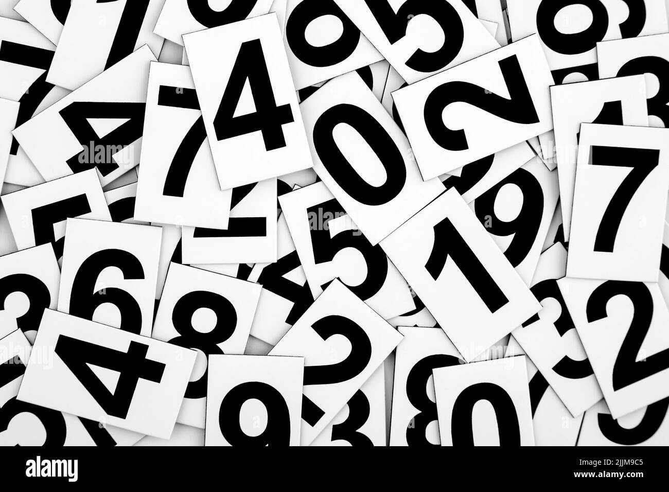 Abstract background with random numbers. Typography background composition. Stock Photo