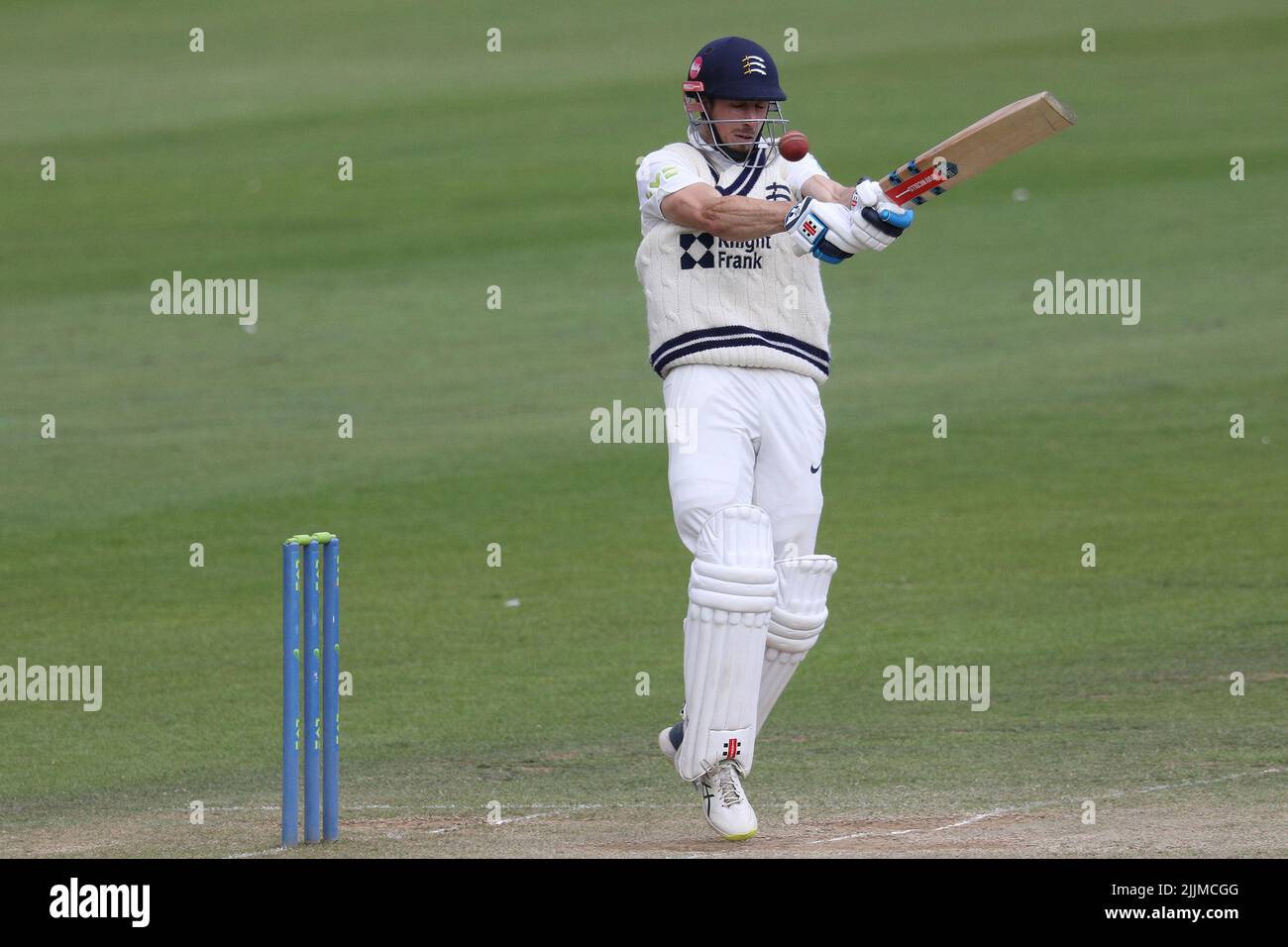 John Simpson of Middlesex during the LV= County Championship match between Durham County Cricket Club and Middlesex County Cricket Club at the Seat Unique Riverside, Chester le Street on Wednesday 27th July 2022. (Credit: Robert Smith | MI News) Credit: MI News & Sport /Alamy Live News Stock Photo