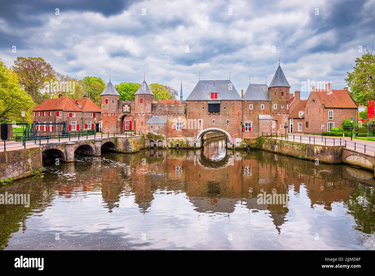 Amersfoort, Netherlands. The medieval gate Koppelport on a cloudy day. Stock Photo