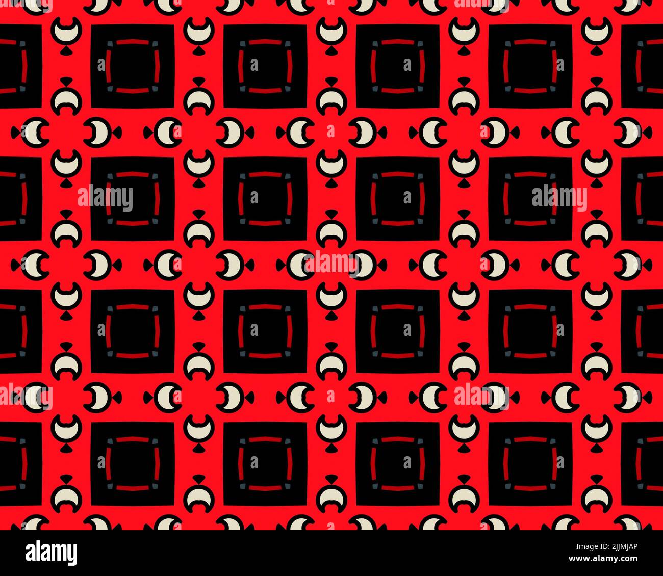 A red seamless illustration with abstract patterns Stock Photo - Alamy