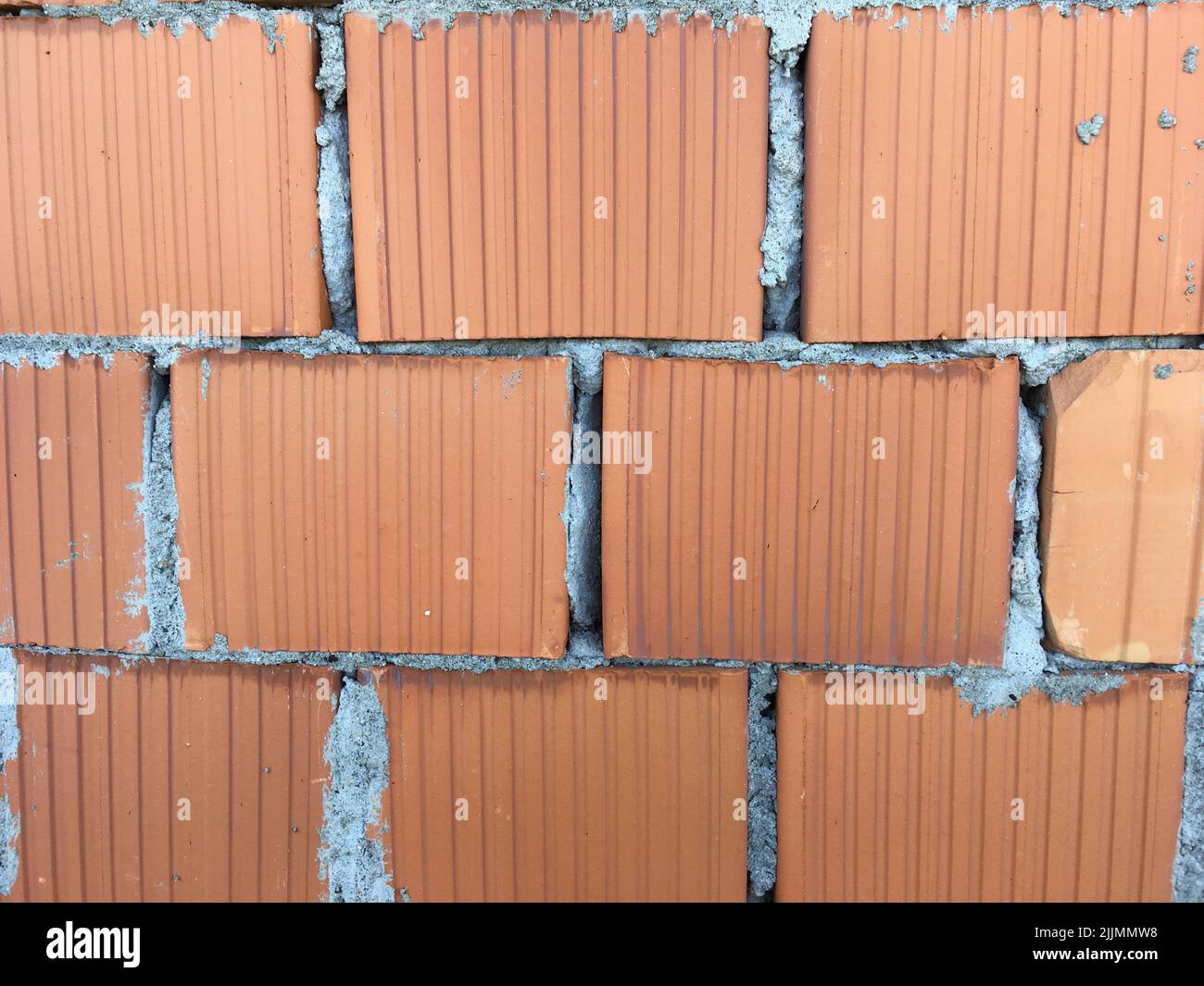 clay blocks wall in a new non finished building Stock Photo Alamy