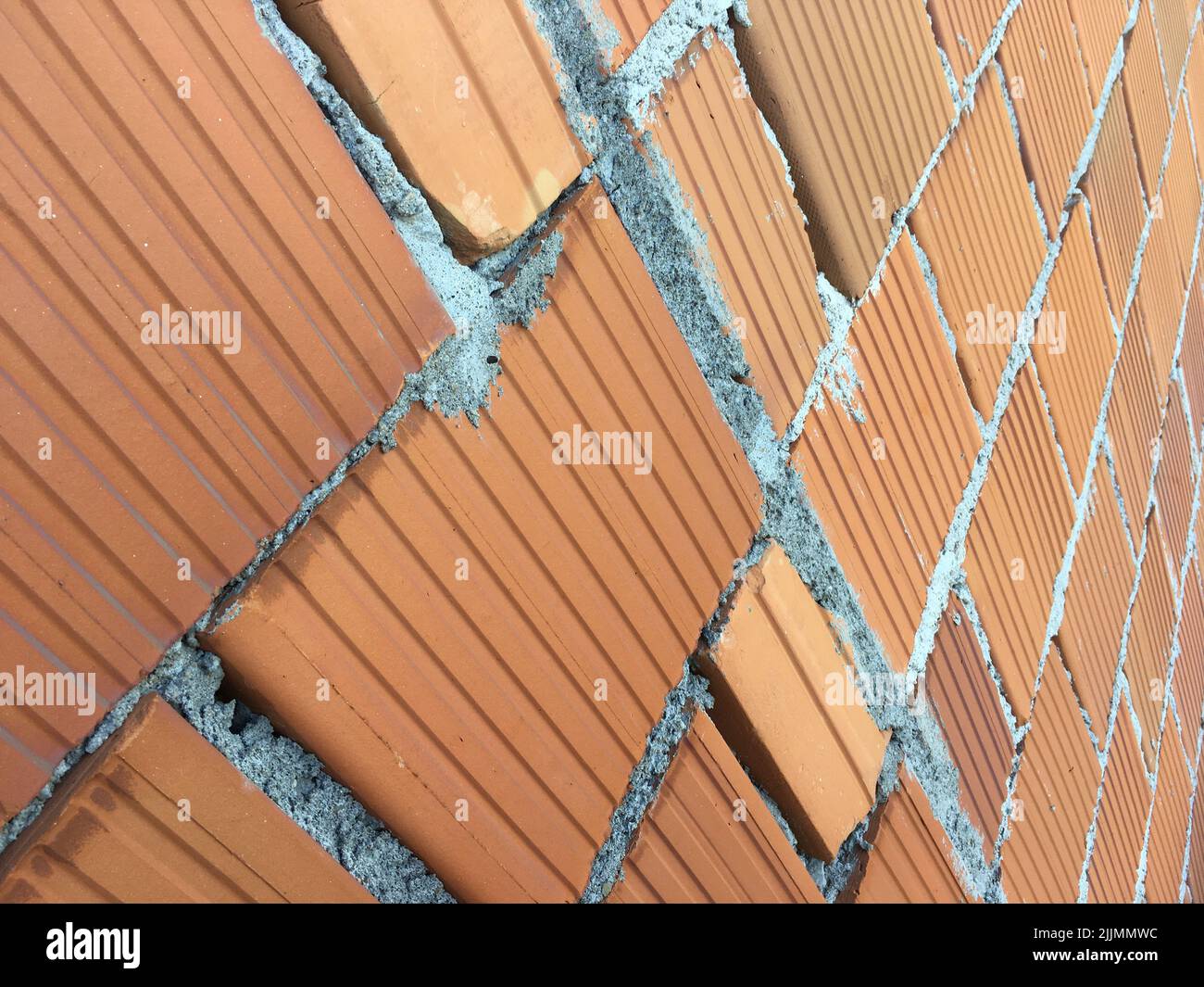 clay blocks wall in a new non finished building Stock Photo Alamy