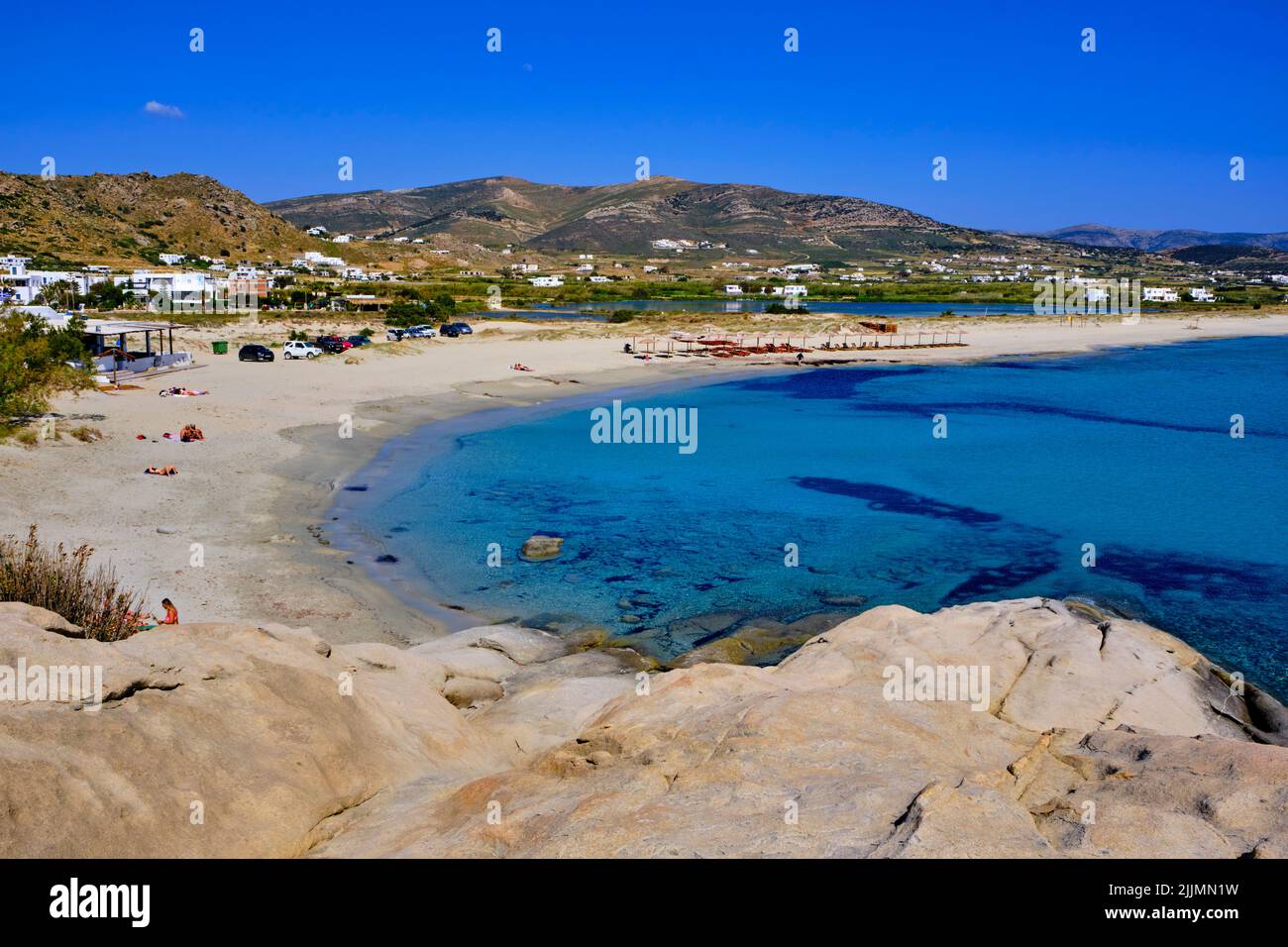Greece, Cyclades islands, Naxos, Mikri Vigka  beach Stock Photo