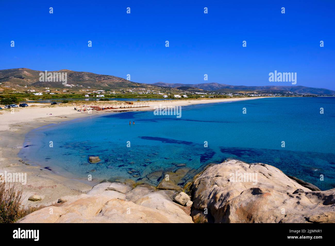 Greece, Cyclades islands, Naxos, Mikri Vigka  beach Stock Photo