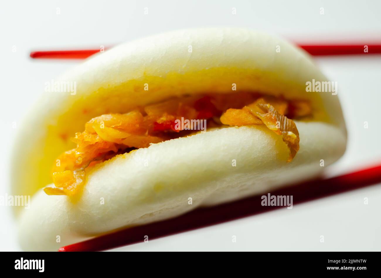 BBQ Jackfruit Bao Buns, Steam cooked seasoned jackfruit and vegetables