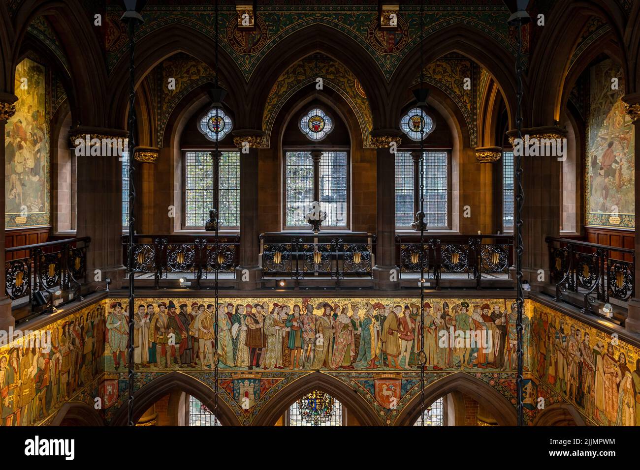 An inside view of the Hall Mosaic in the National Portrait Gallery of Edinburgh in Scotland Stock Photo