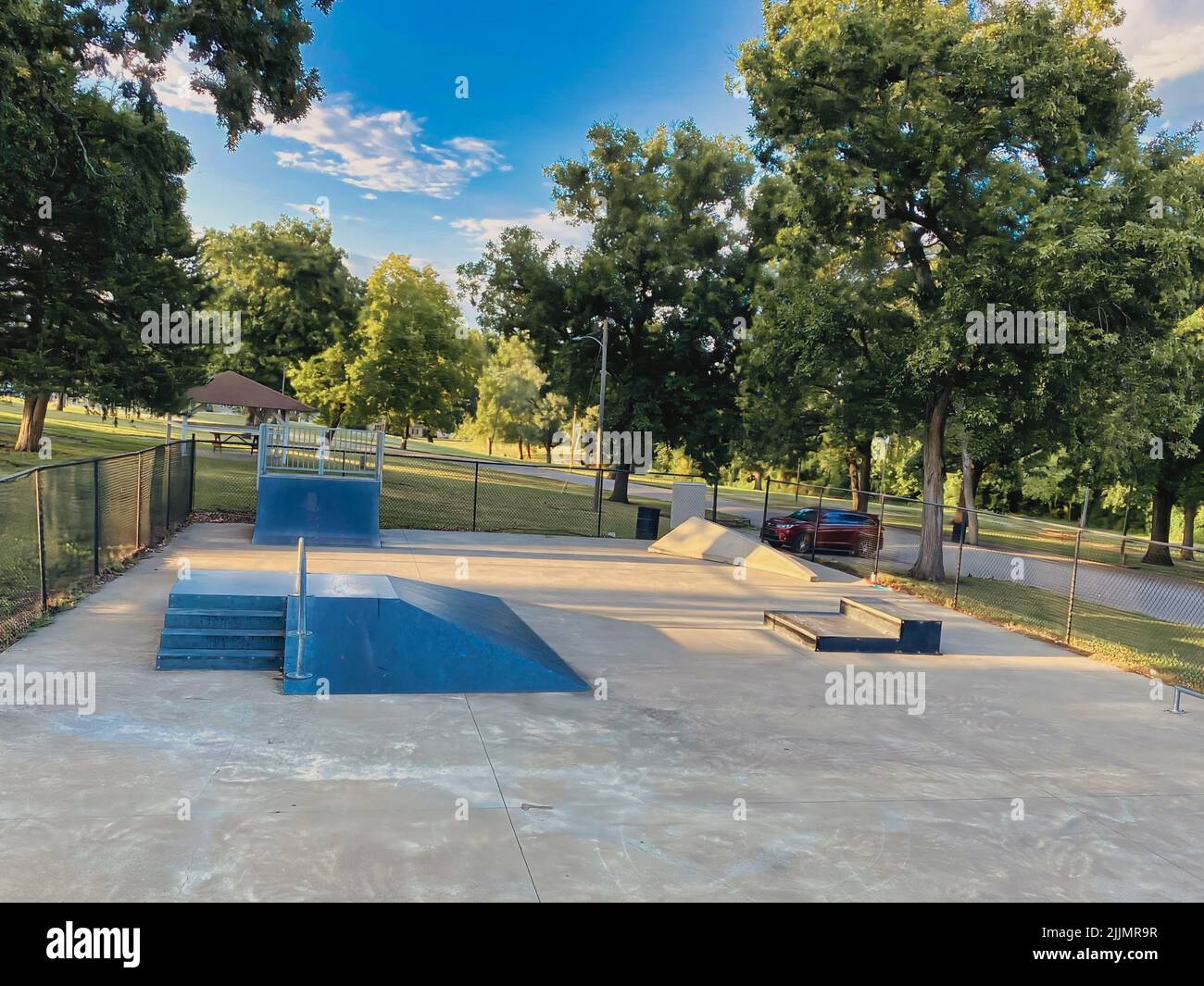 Overlooking the Wallace Park Skatepark in Paola Kansas. Located at the