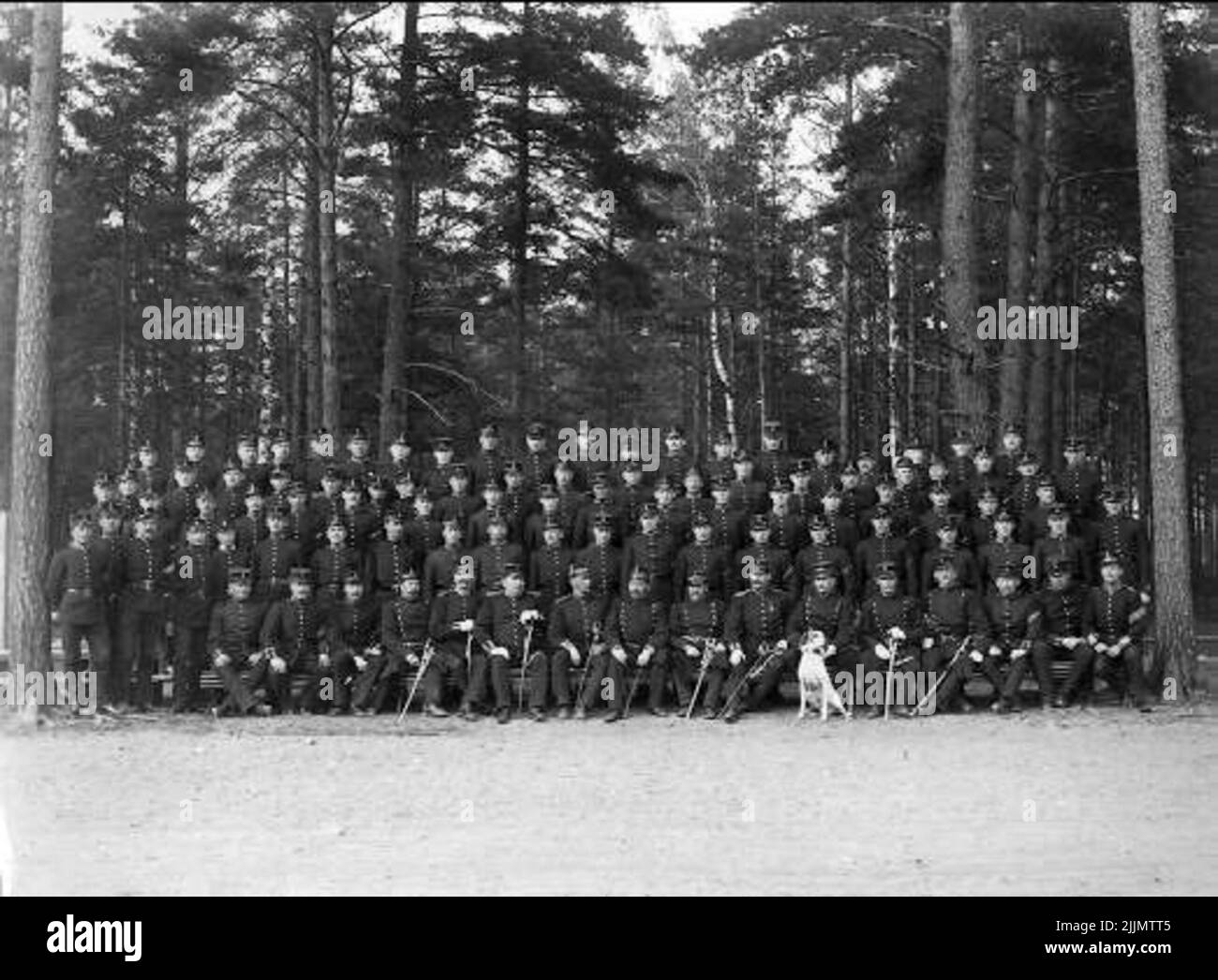 Group picture volunteer school 1900. Infantry pollontar School Karlsborg,  later the Recruit School for the Infantry's officer and reserve officer  aspirants, 1878 - 1927 Stock Photo - Alamy
