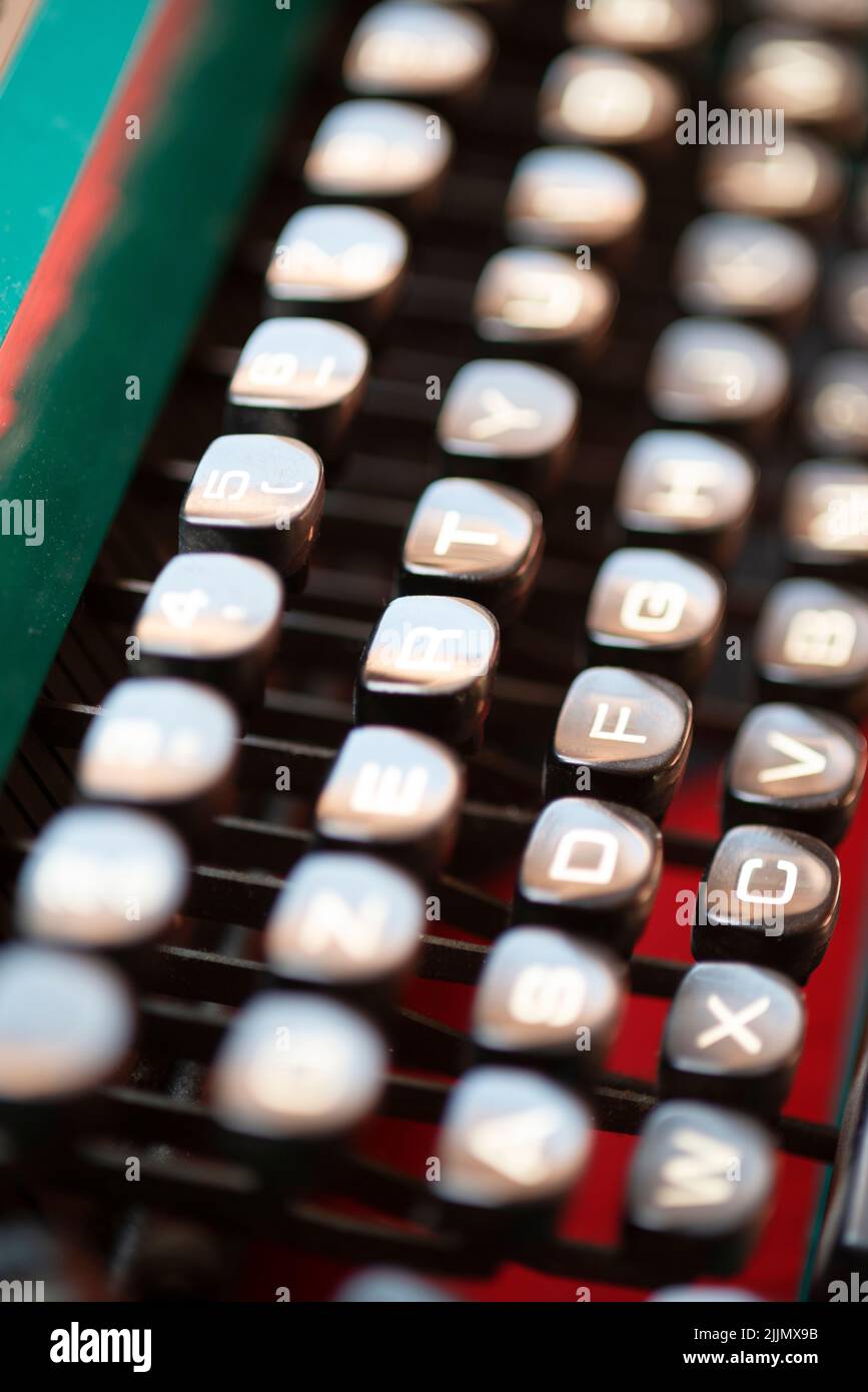 Manual Typewriter Machine Keyboard Stock Photo Alamy