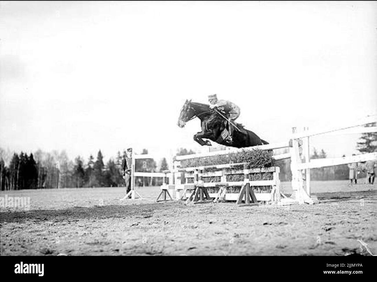 Exercise jumping on the southern field/sand field Stock Photo Alamy
