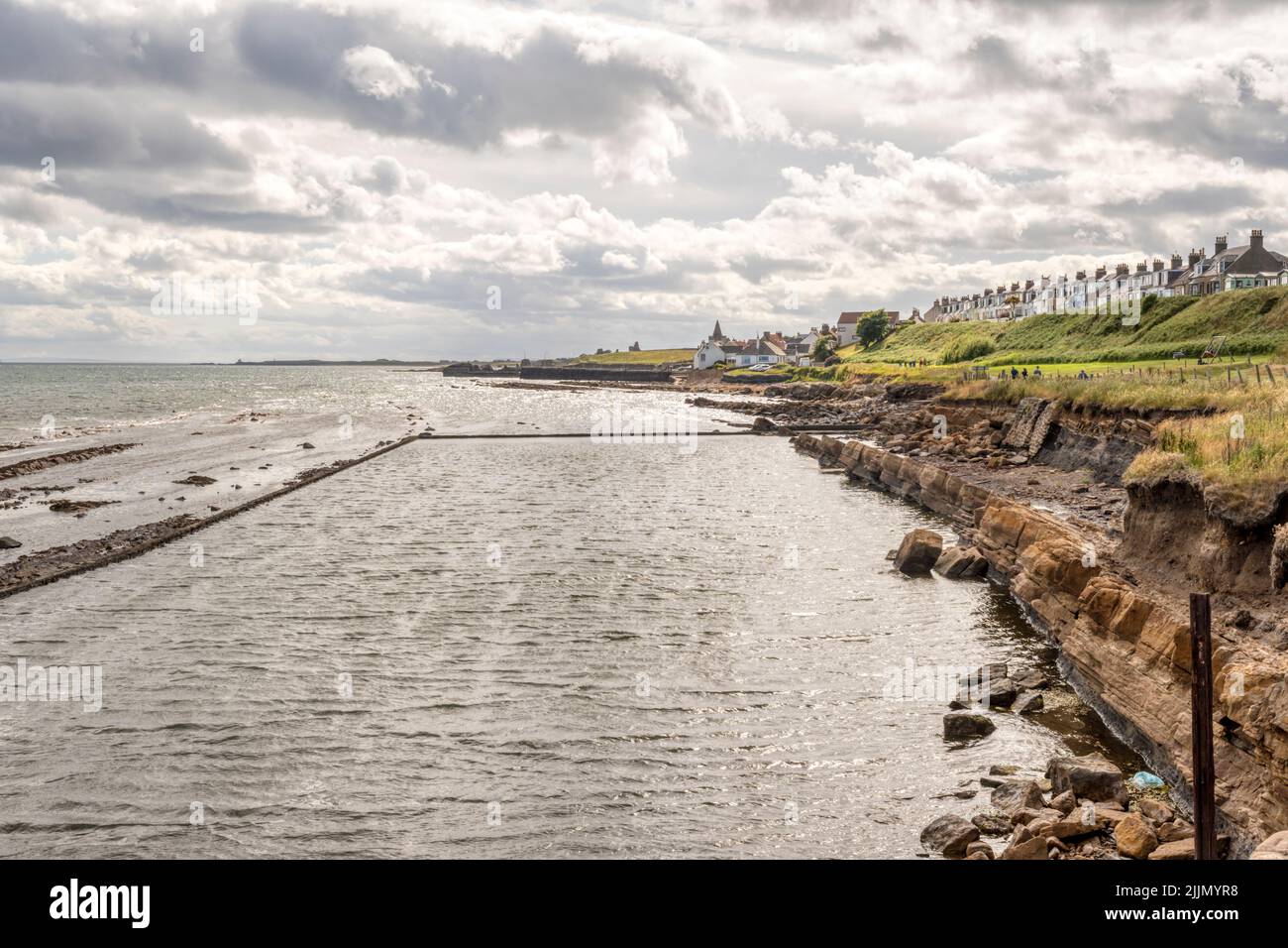 Old sea bathing pool at St Monans in the East Neuk of Fife. Stock Photo