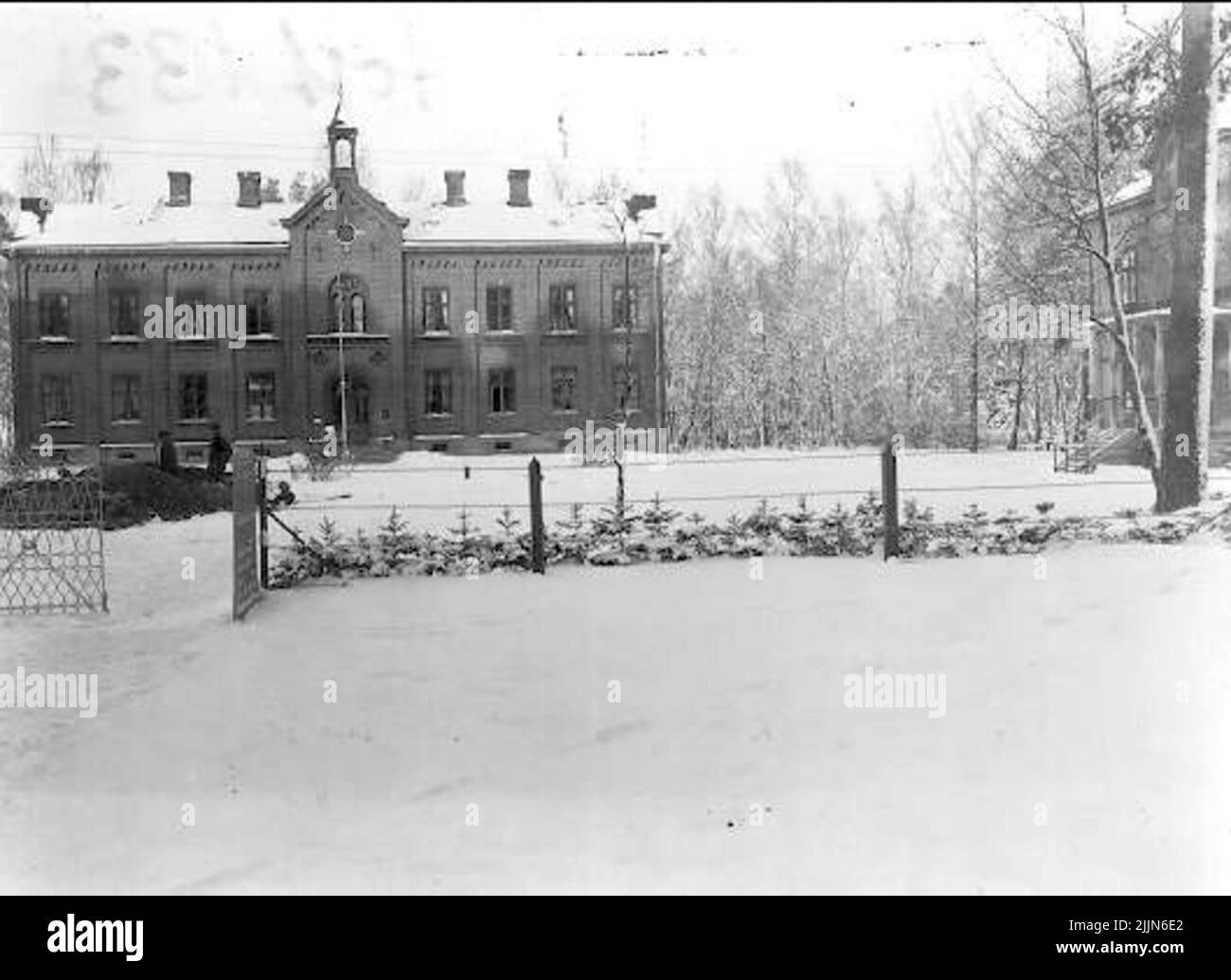 The fortress. The garrison hospital, the economy building. View from