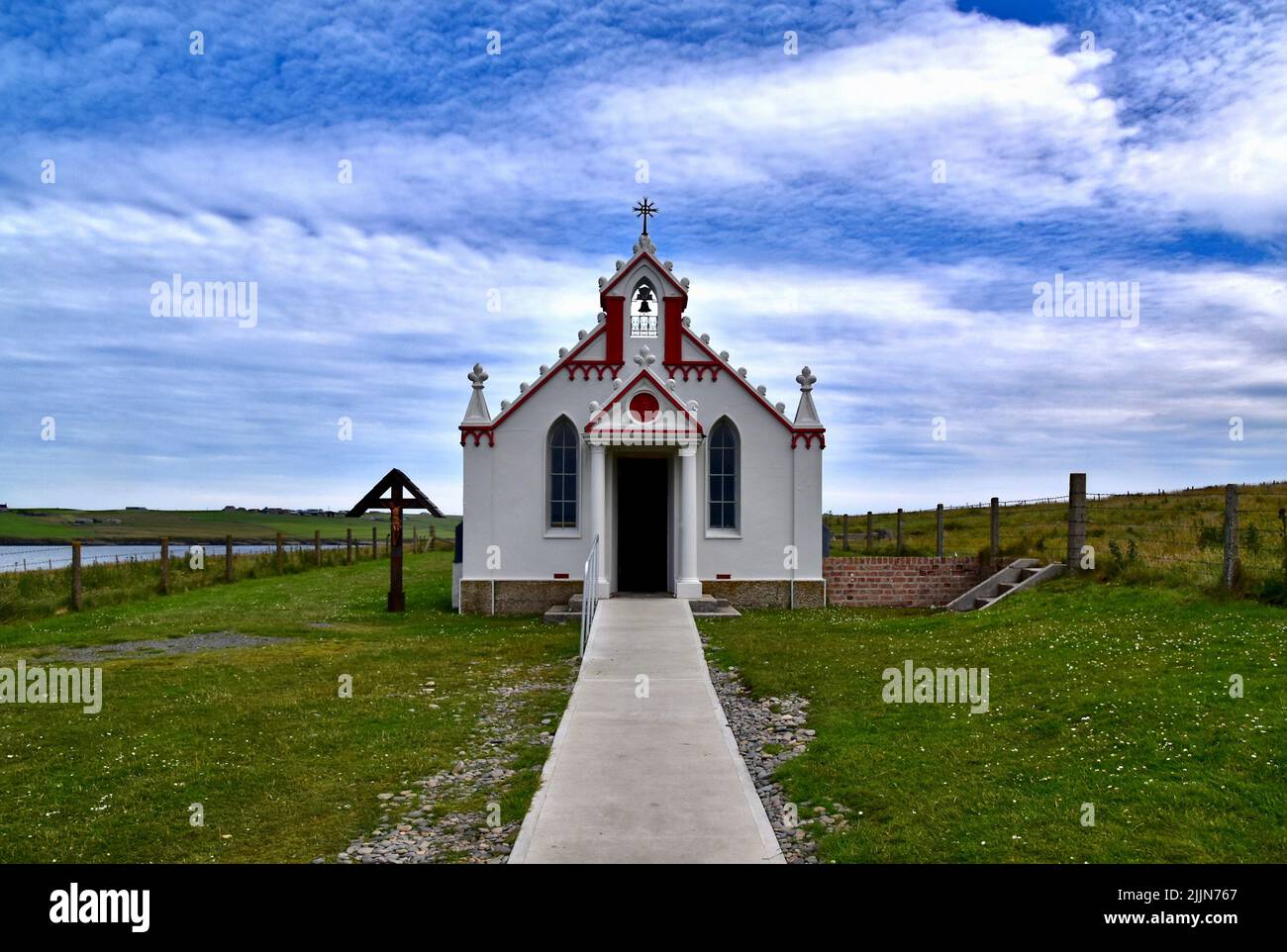 The Italian Chapel on Lamb Holm, Orkney. Stock Photo