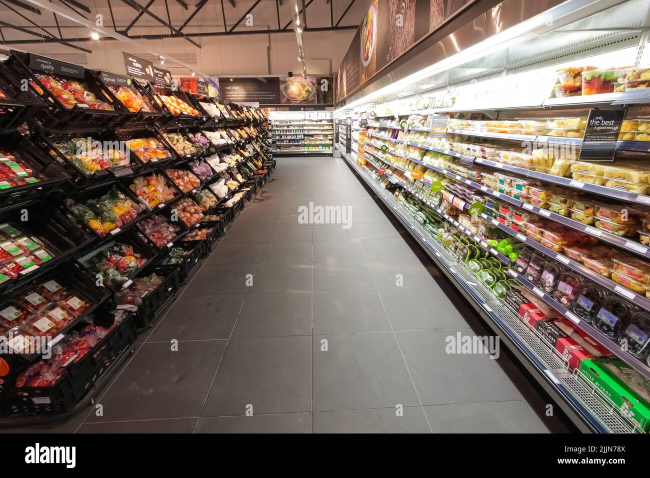 A closeup of the Interior of Woolworths grocery store Stock Photo Alamy