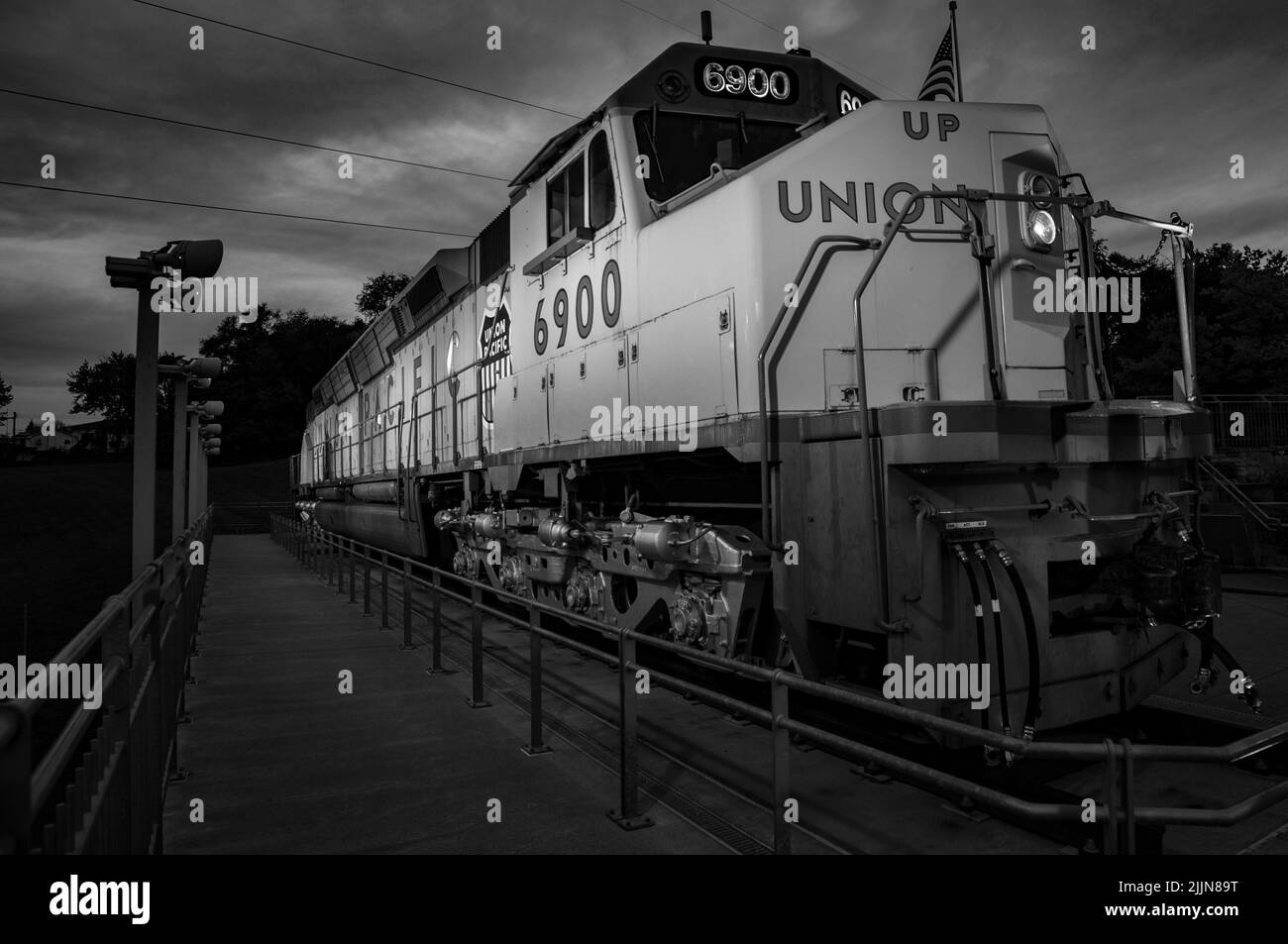 The Union Pacific Centennial on display at Kenefick Park in Nebraska, the US Stock Photo Alamy