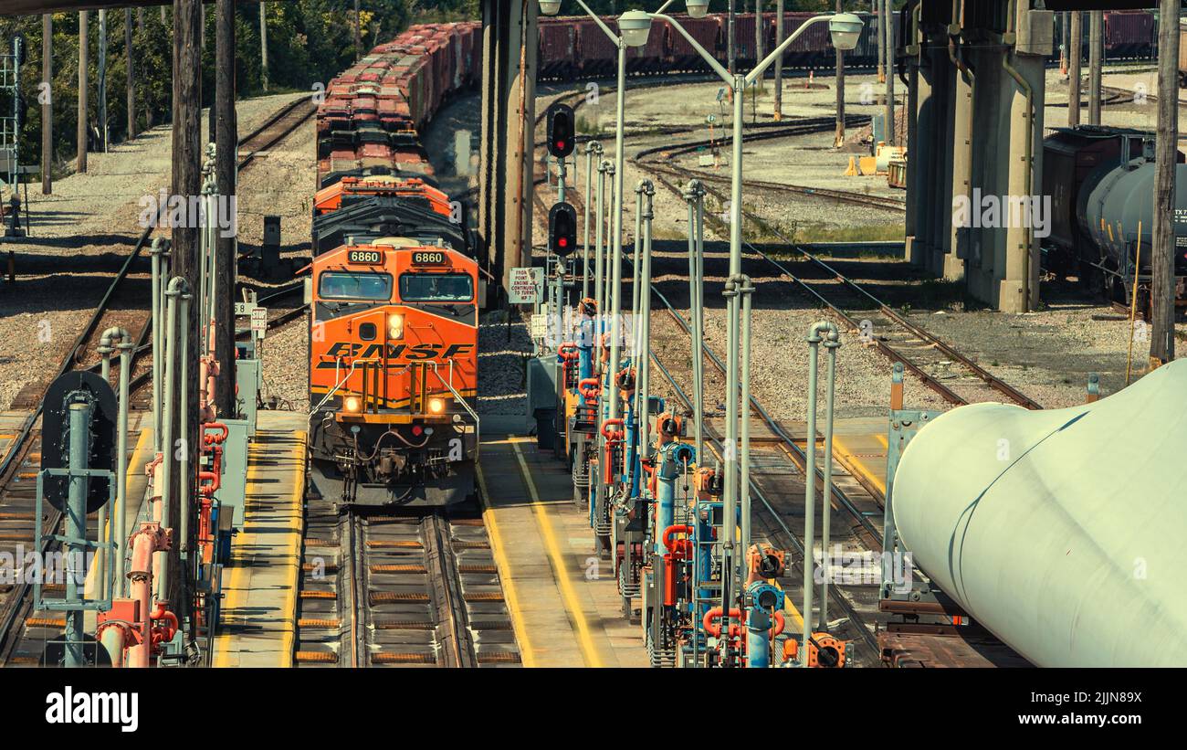 The Burlington Northern Santa Fe BNSF at the sanding fueling racks