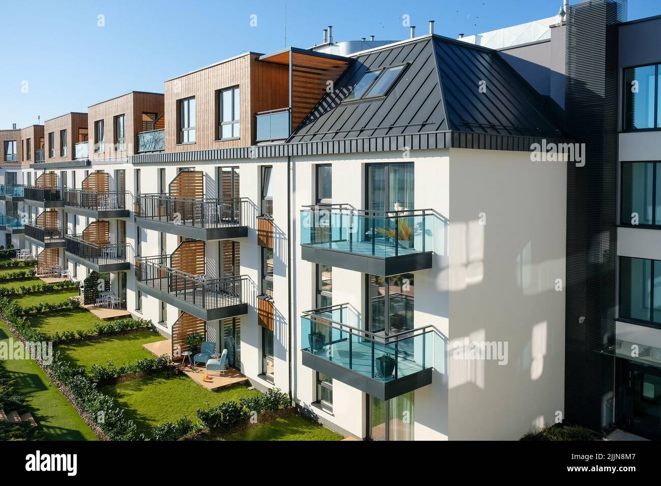 The apartment building in the countryside Stock Photo Alamy