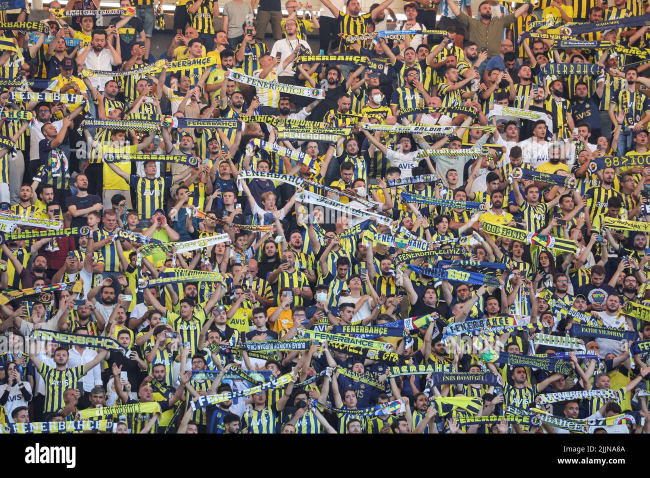 ISTANBUL, TURKEY - JULY 27:  during the Champions League Qualification match between Fenerbahce and Dinamo Kiev at Sukru Saracoglu Stadium on July 27, 2022 in Istanbul, Turkey (Photo by /Orange Pictures) Stock Photo