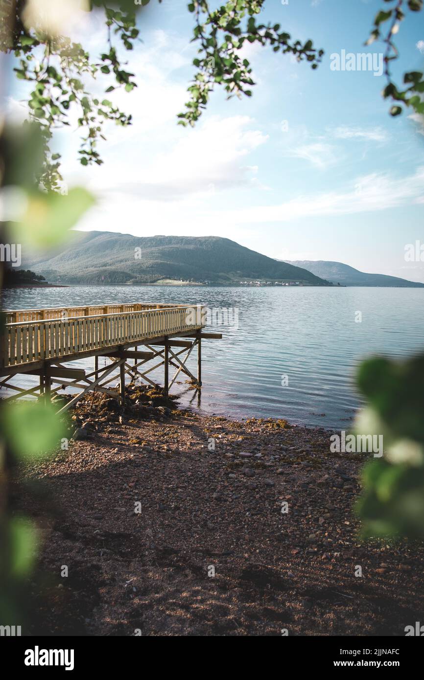 Beautiful lake wooden pier hi-res stock photography and images - Alamy