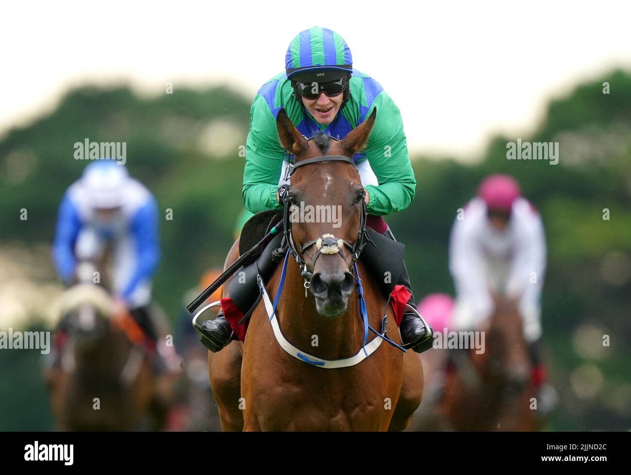 Champ Kiely and jockey Paul Townend on the way to winning the Tote Always SP Or Better At Galway Maiden Hurdle during day three of the Galway Races Summer Festival 2022 at Galway Racecourse in County Galway, Ireland. Picture date: Wednesday July 27, 2022. Stock Photo