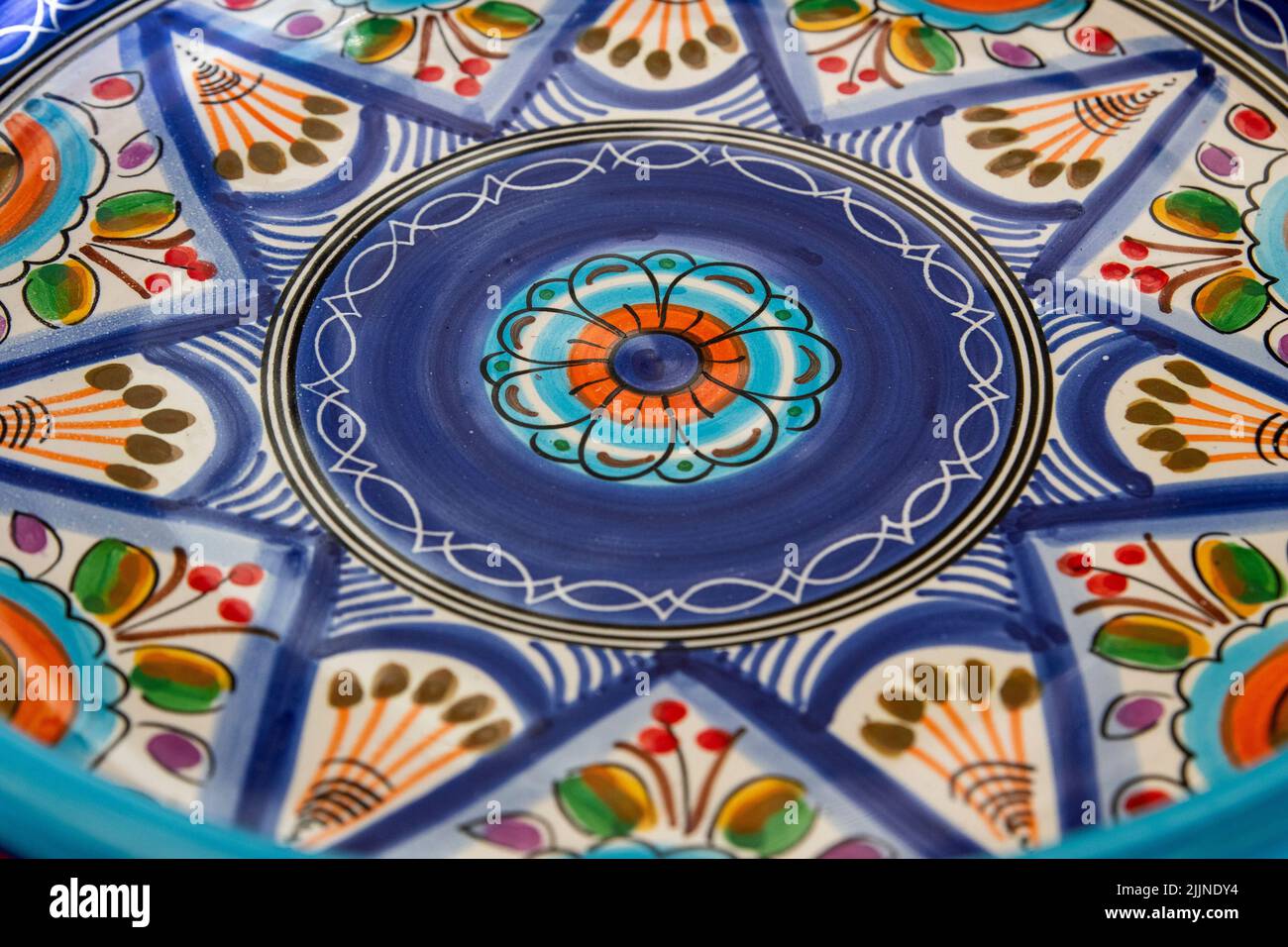 Decoration of typical dishes of Toledo ceramics. Spain Stock Photo