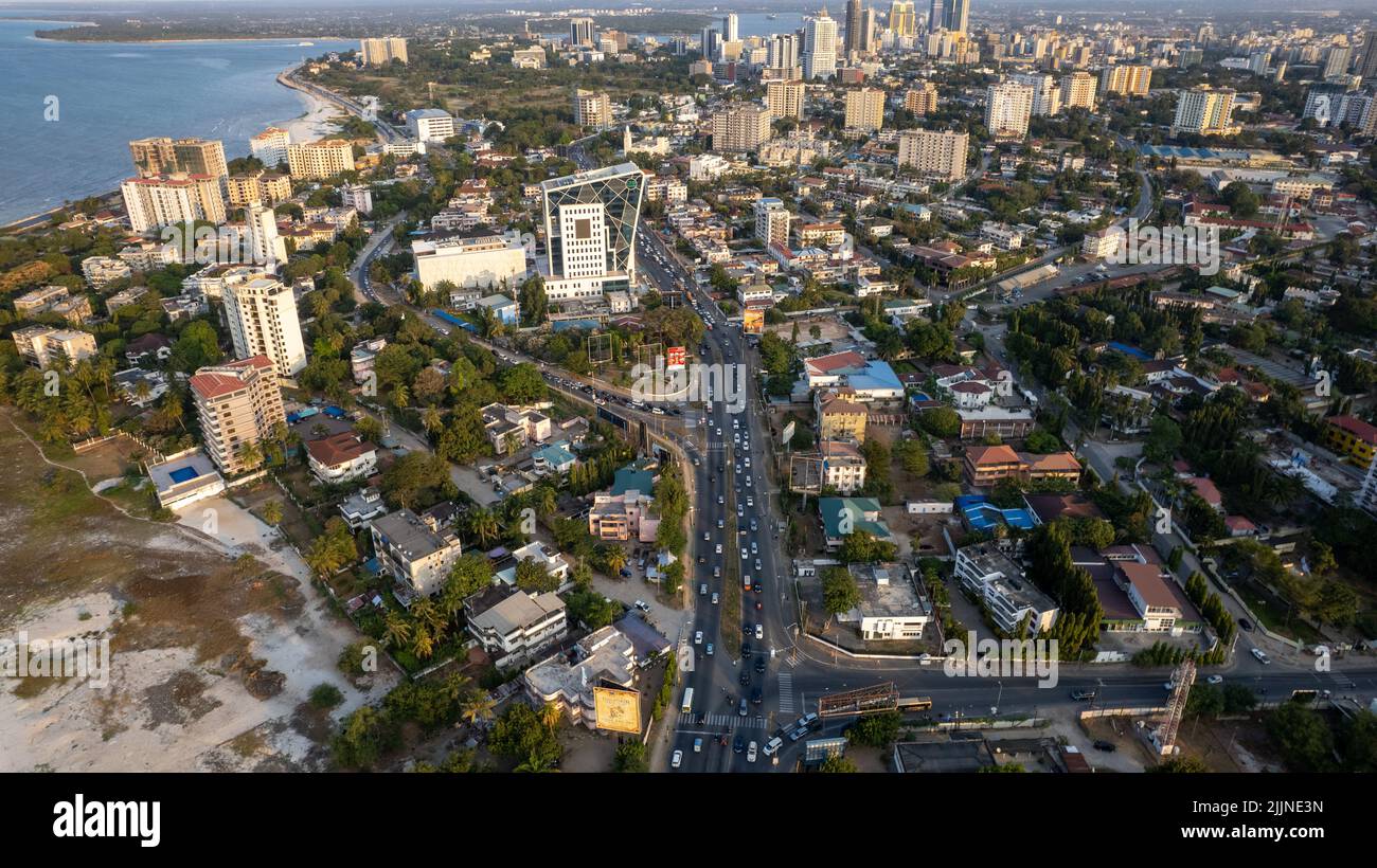 An aerial view of the Dar es Salaam city Stock Photo Alamy
