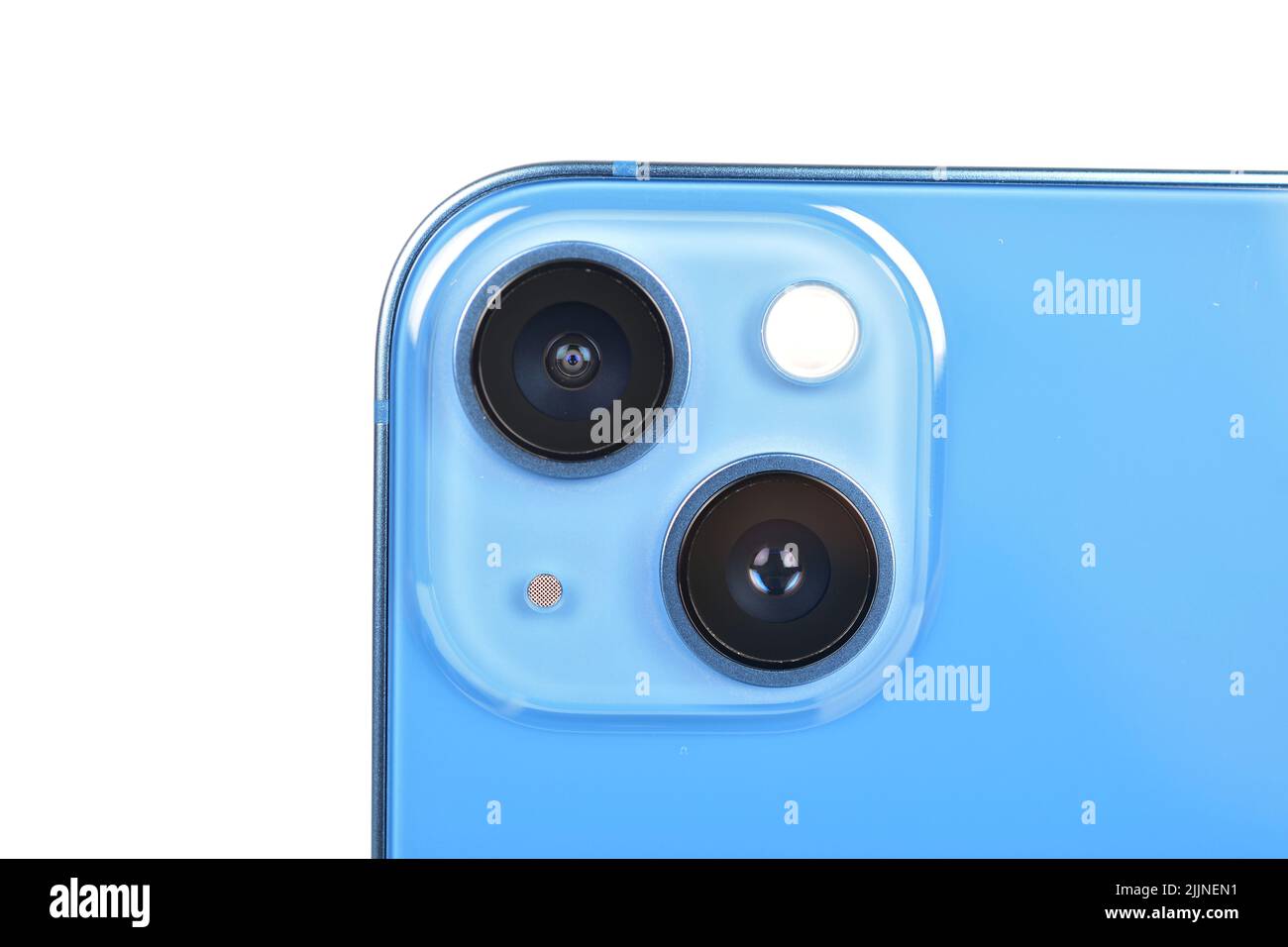 iphone 13 camera isolated on white background with clipping path Stock
