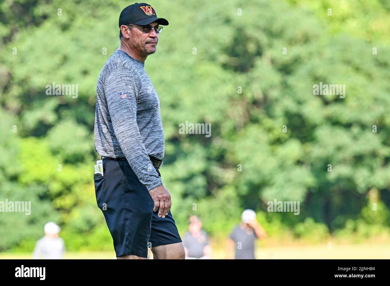 Ashburn, VA, USA. 27th July, 2022. Washington Commanders Head Coach Ron ...