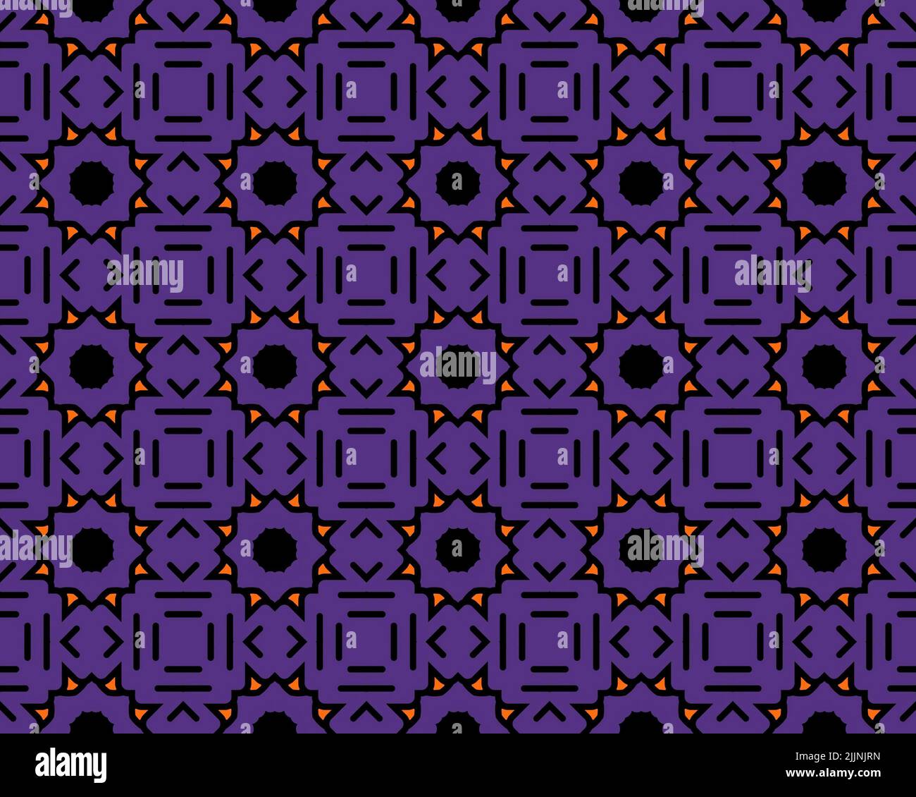 Abstract purple and black illustration with a seamless geometric tile ...