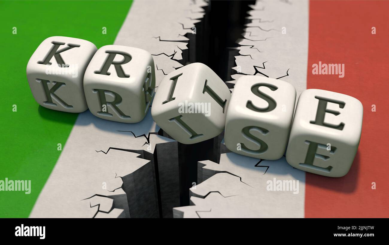 Government crisis in Italy Stock Photo
