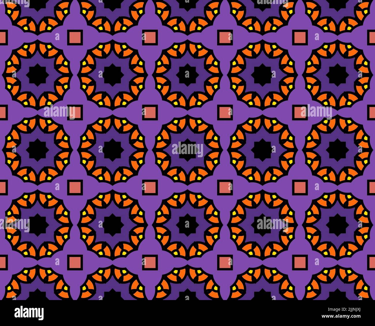 An illustration of a purple seamless tile pattern. Stock Photo