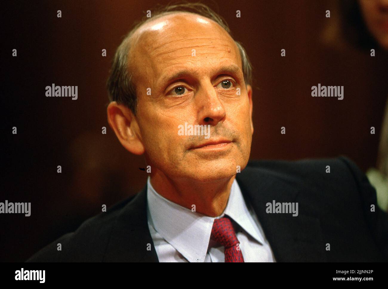 Supreme Court Associate Justice Stephen Breyer. testifies at his confirmation hearng   July 1994  Photo by Dennis Brack b83 Stock Photo