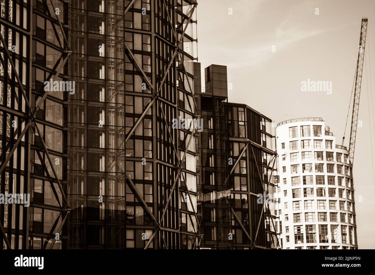 Modern high rise buildings under construction Stock Photo - Alamy