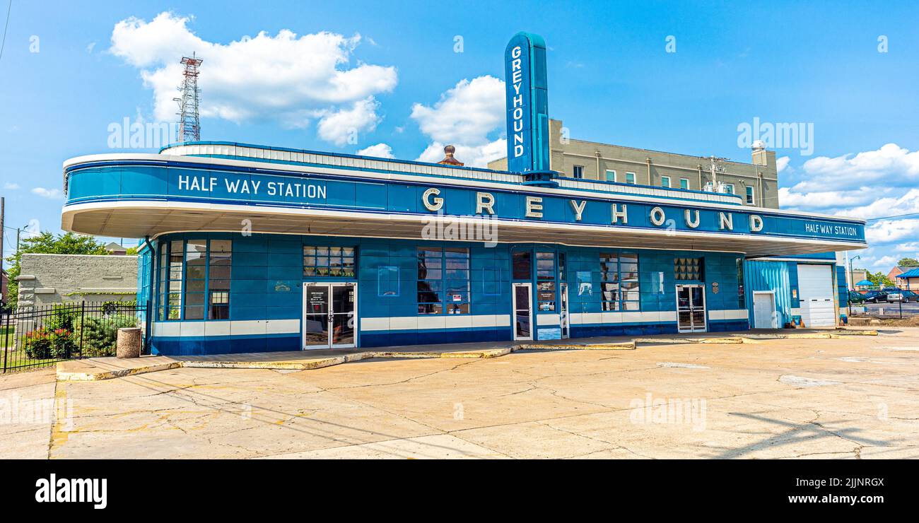 A vacant Greyhound Bus Station in Jackson, Tennessee, USA Stock Photo