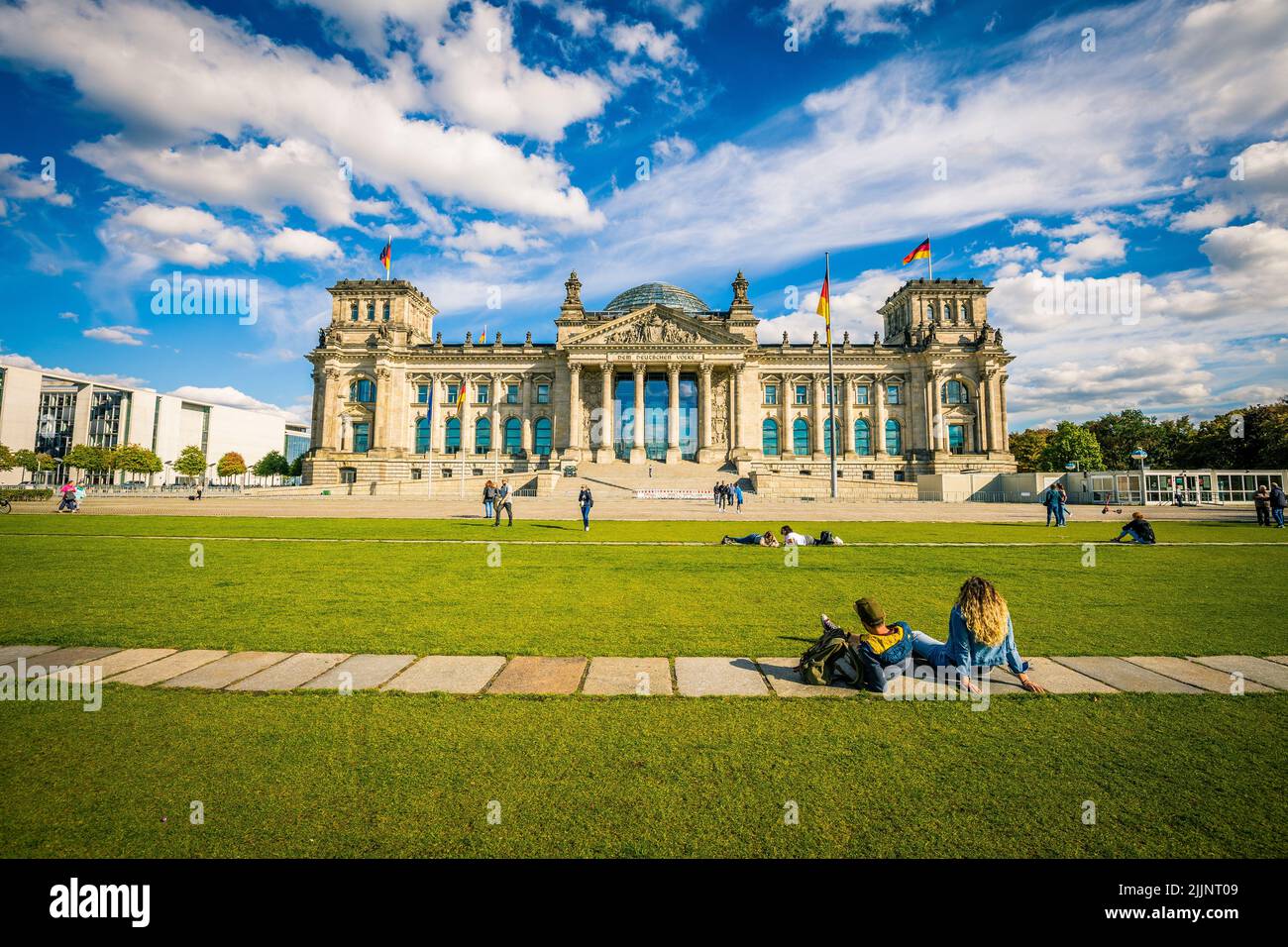 A mesmerizing scenery of the Reichstag, Germany's parliament in Berlin ...