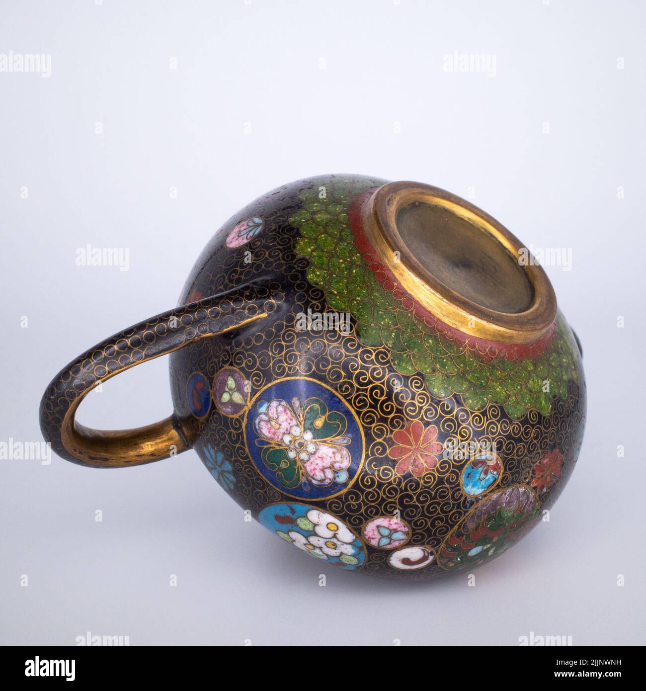 Antique Japanese Miniature Cloisonne Teapot. Style of Takahara Komajiro