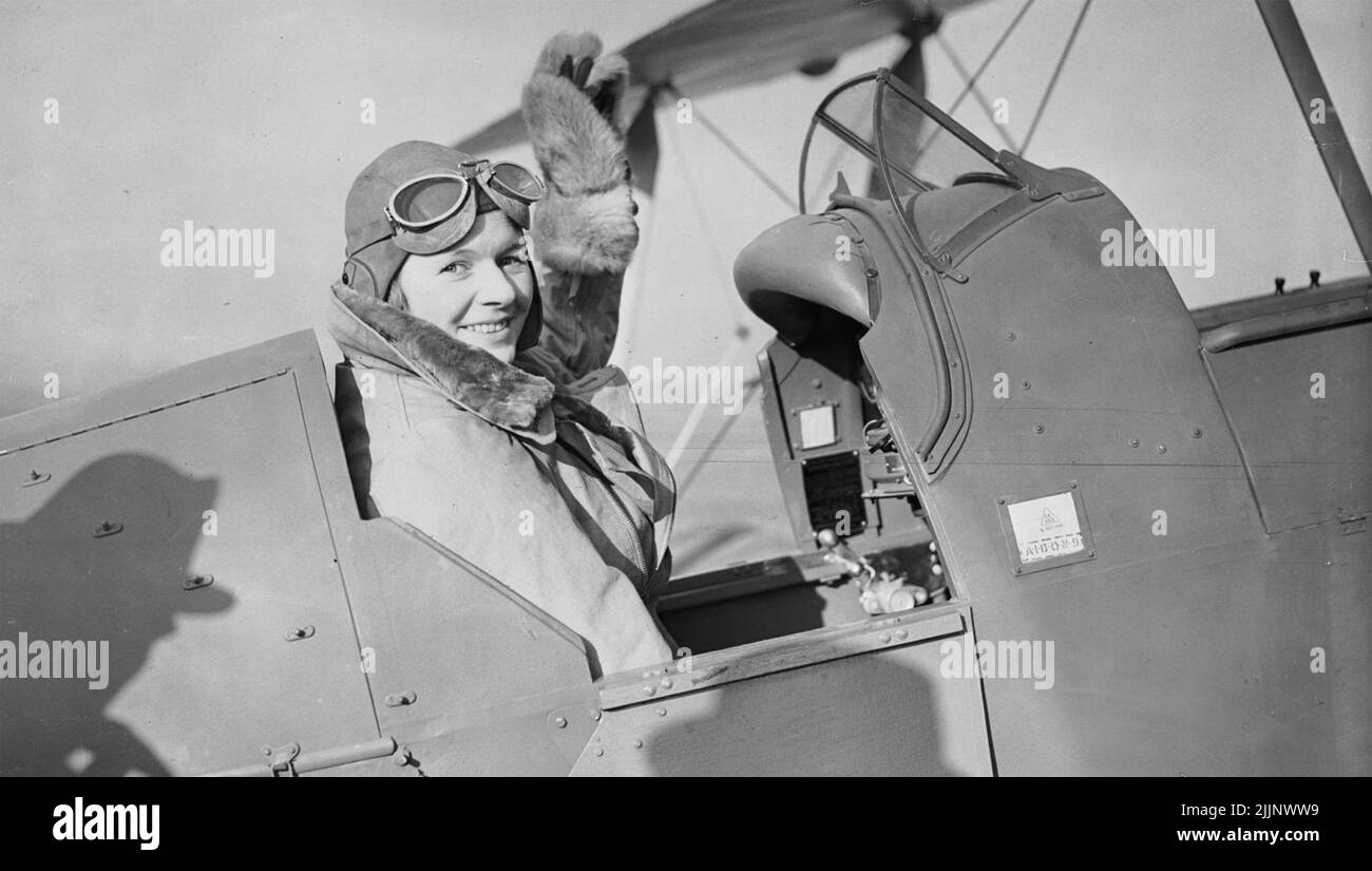 PAULINE  GOWER (1910-1947) British pilot and founder of the women's section of the Air Transport Auxiliary in WW2.' Stock Photo