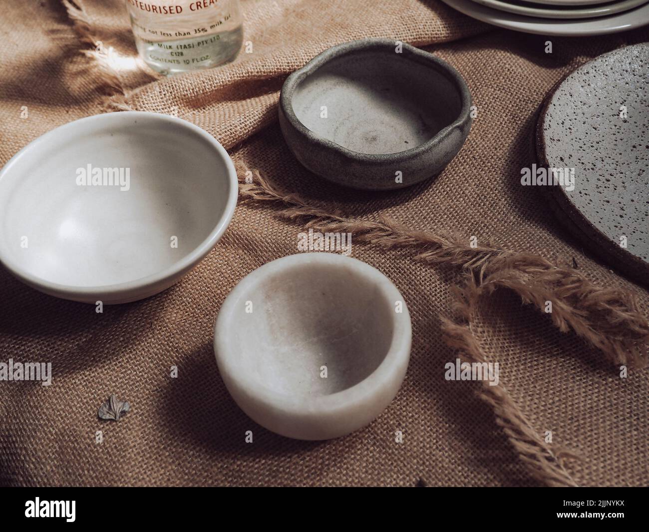The rustic homely kitchenware with muted colors Stock Photo