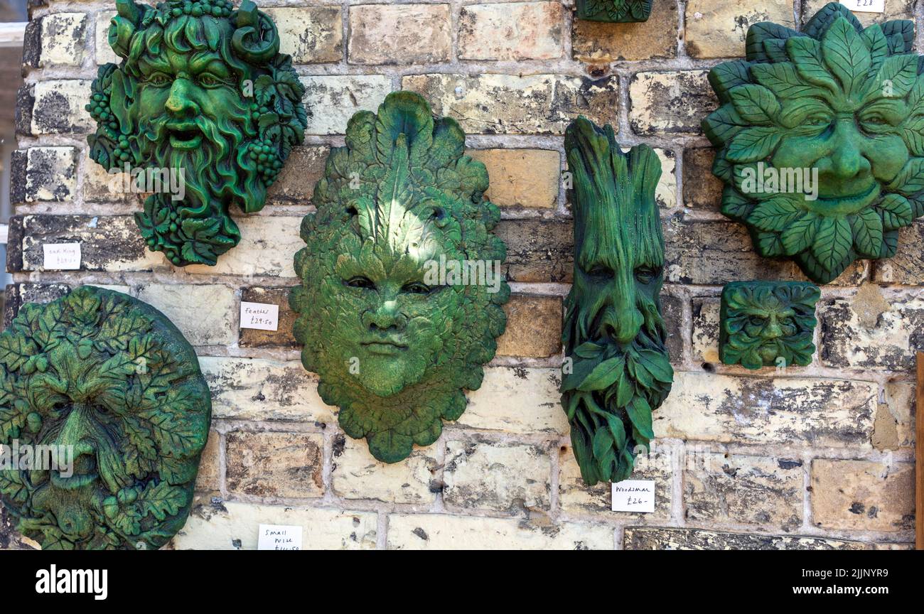 The Green Man Faces in Rye East Sussex Stock Photo