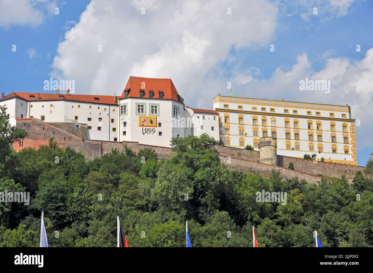 View to Burg Trausnitz in Landshut, Germany - Bavaria Stock Photo